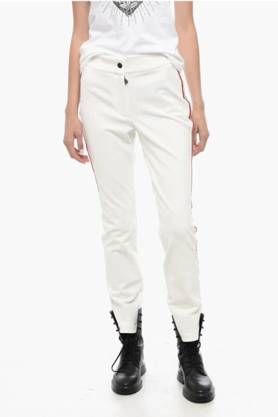 Moncler Grenoble Perfomance & Style Stretchy Pants With Embroidered In White