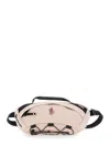 Moncler Grenoble Pink Belt Bag With Logo Plaque On The Front And Adjustalble Buckle Belt In Tech Fab In Multicolor