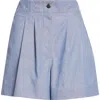 Moncler Women Light Blue Chambray Cotton Shorts, 26 Luxury Shorts For Women Darveys
