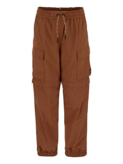Moncler Grenoble Pocket Detailed Cargo Trousers In Brown