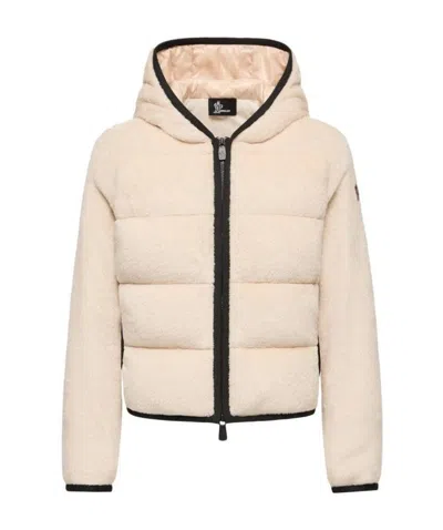 Moncler Grenoble Polartec Padded Zip-up Hoodie In Gold