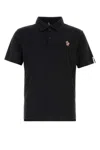 Moncler Logo Short-sleeved Polo T-shirt In Black