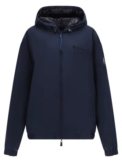 Moncler Grenoble Quilted Bomber Jacket "berguns" In Blue