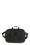 Moncler Grenoble Logo Patch Zip-up Shoulder Bag In Black
