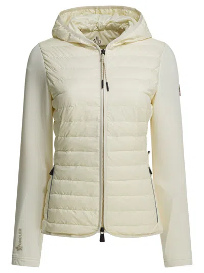 Moncler Grenoble Quilted Jacket With Logo In White