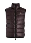 Moncler Polyester Vest In Brown