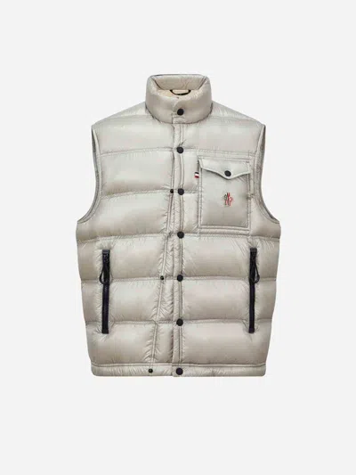 Moncler Grenoble Quilted Vest Buttons In Neutral