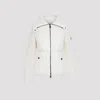 Moncler Grenoble Quilted Wool Cardigan With Zip In White
