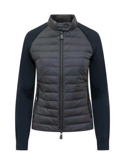Moncler Grenoble Quilted Zip Cardigan In Black
