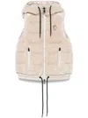 Moncler Grenoble Shearling Down Vest In Neutral