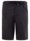 Moncler Day-namic Nylon Bermuda Shorts With Adjustable Drawstring In Black