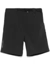 Moncler Day-namic Nylon Bermuda Shorts With Adjustable Drawstring In Black