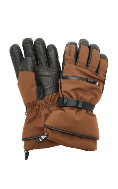 Moncler Grenoble Ski Gloves In Brown