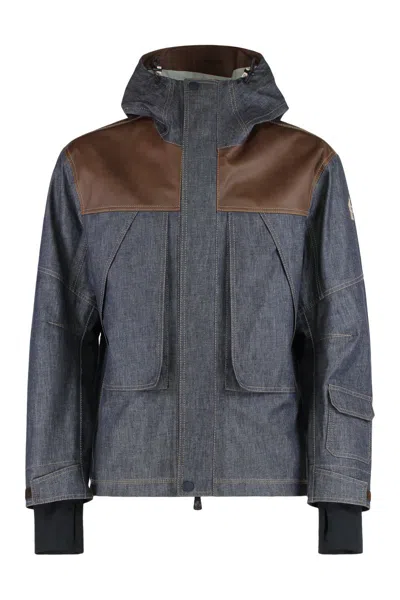 MONCLER MONCLER GRENOBLE SKI JACKET PADDED IN DENIM