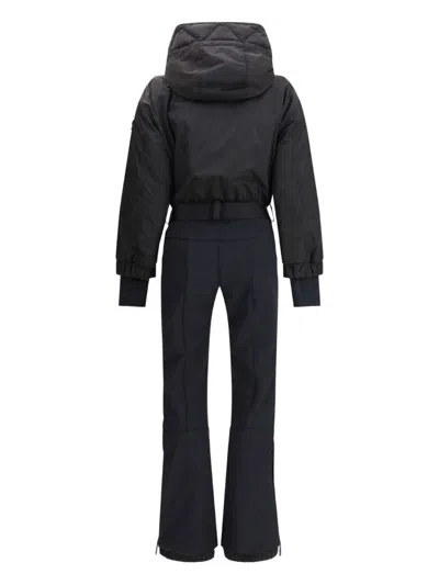 Moncler Grenoble Ski Suit With Belt In Black