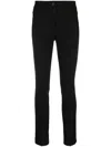 Moncler Slim Fit Mid Rise Trousers With Pockets In Black