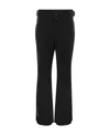 Moncler Mid-rise Logo-engraved Trousers In Black