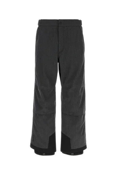 Moncler Straight-leg Padded Virgin Wool-twill Ski Pants In Gray