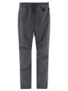 Moncler Dark Grey Polyester Padded Joggers In Gray