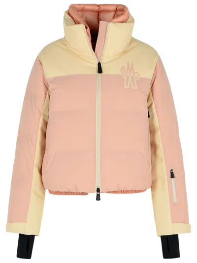MONCLER MONCLER GRENOBLE 'STENNES' PINK POLYAMIDE BLEND DOWN JACKET