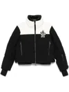 Moncler Black Stretch Nylon Stennes Down Jacket