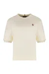 Moncler Grenoble Women Patch With Logo T-shirt In Neutral
