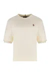 Moncler Grenoble Women Patch With Logo T-shirt In Neutral
