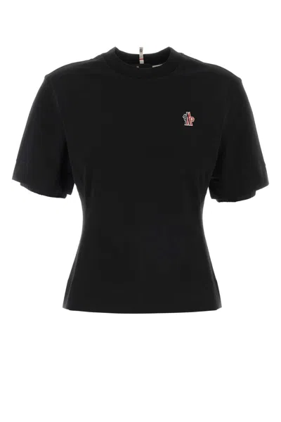 Moncler Grenoble Stretch Cotton T-shirt In Black
