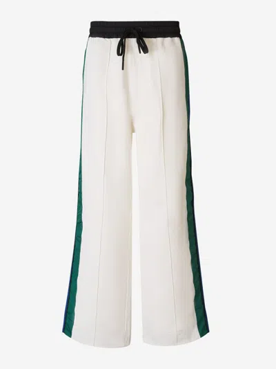 Moncler Side-stripe Cotton Track Pants In Night Blue