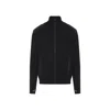 Moncler Padded Wool Zip-up Cardigan In Black