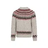 Moncler Light Beige Wool Sweater In Gray
