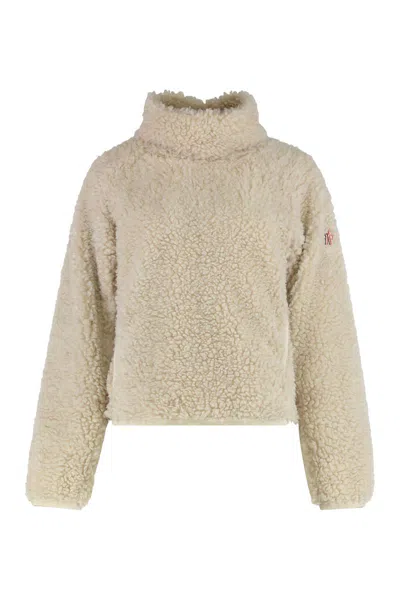 Moncler Grenoble Sweater With Turtleneck In Teddy In Neutral