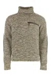 Moncler Wool Turtleneck Sweater For Versatile Styling In Gray