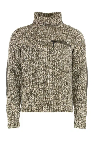 MONCLER MONCLER GRENOBLE SWEATER WITH TURTLENECK IN WOOL
