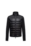 Moncler Grenoble Black Polyester Blend Padded Sweatshirt In Black