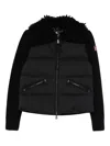 Moncler Grenoble Padded Wool Zip-up Cardigan Clothing In Black