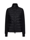 Moncler Logo-patch Padded-panel Jacket In Black