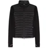 Moncler Power Grid Paneled Polartec® Jersey And Quilted Shell Down Base Layer In Black