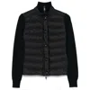 Moncler Logo-patch Padded-panel Jacket In Black