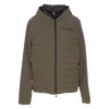 Moncler Logo-patch Padded Jacket In Gray
