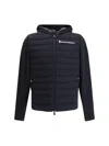 Moncler Padded Zip-up Sweatshirt In Black