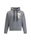 Moncler Mountain-logo Hoodie Sweater In Gray