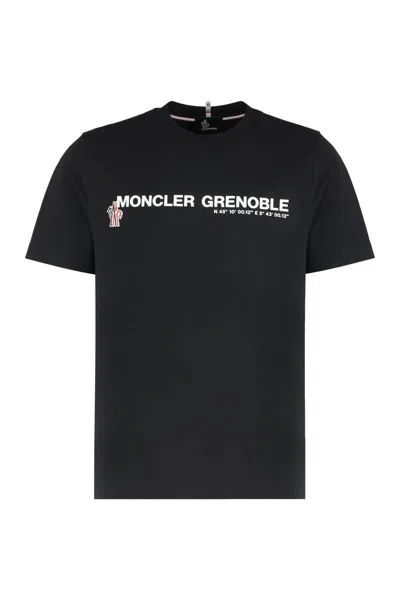 MONCLER MONCLER GRENOBLE T-SHIRT CREW NECK IN COTTON