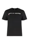 Moncler Grenoble T-shirt Round Neck In Cotton In Black