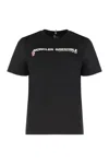 Moncler Grenoble T-shirt Round Neck In Cotton In Black