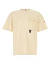 Moncler T-shirt In Cotone Crema Uomo In Yellow