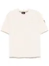 Moncler Women Cotton Jersey T-shirt With Logo Patch In Neutral