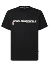 Moncler Crew Neck Short Sleeve Straight Hem T-shirt In Black