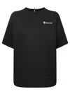 Moncler Grenoble Embossed Logo Cotton Jersey T-shirt In Black