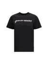Moncler Contrasting Logo T-shirt In Black